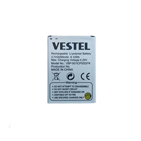 Vestel Venüs 5.0X İle Uyumlu İthal Pil