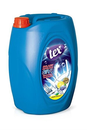 Tex 5 lt Elde Yıkama Deterjanı + Oluklu Bulaşık Süngeri 5 Adet 