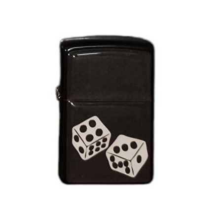 Damla Baskılı Zippo Çakmak + Benzin Kayı Zar