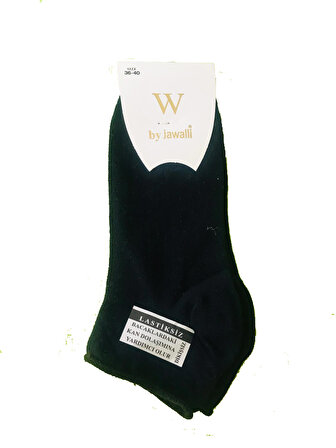 By Jawalli 3 Çift Siyah Renk Dikişsiz Diyabetik Çorap