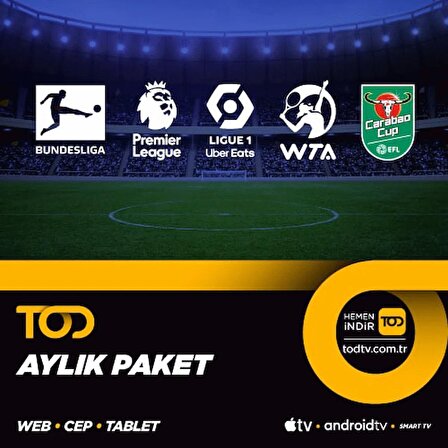 Tod 1 Aylık Spor Extra+ Paketi - (Web + Cep + Tablet + Smart Tv)