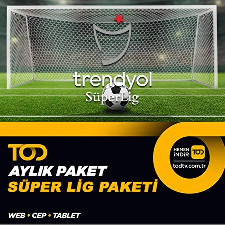 Tod 1 Aylık Süper Lig Paketi - (Web + Cep + Tablet)