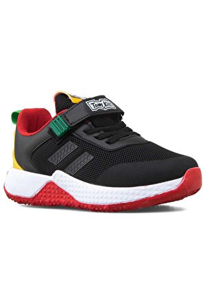  Cırtlı Siyah Kırmızı Erkek Çocuk Spor Ayakkabı