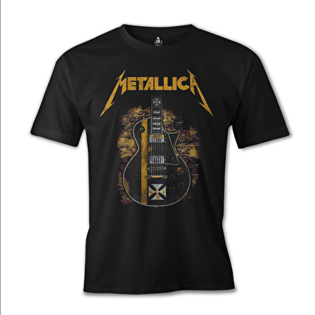 Metallica - Guitar in Sand Siyah Erkek Tshirt