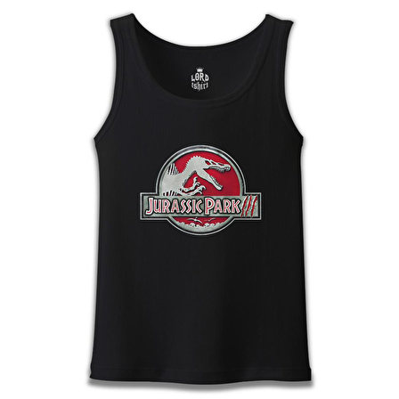 Jurassic Park - Logo Siyah Erkek Atlet