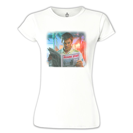 Dexter - Miami Star Beyaz Bayan Tshirt