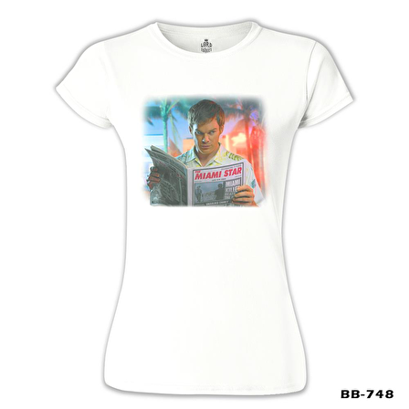 Dexter - Miami Star Beyaz Bayan Tshirt