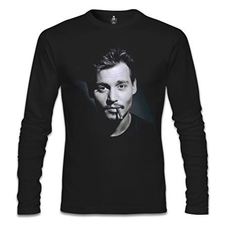 Johnny Depp Siyah Erkek Sweatshirt