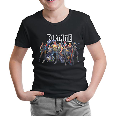 Fortnite - Dream Team Siyah Çocuk Tshirt