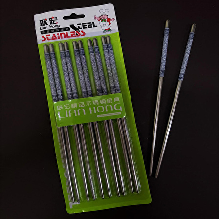 Yemek Yeme Çubukları Metal Chopsticks