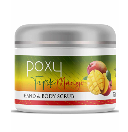Poxy Tropik Mango Scrub (Tüm vücut için yoğun nem) 250 ml