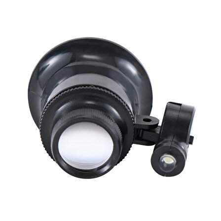 20X Büyütmeli Saat Takı Onarım Için Cam Lensli Optik Işıklı Göz Büyüteç  Mg13B-9A