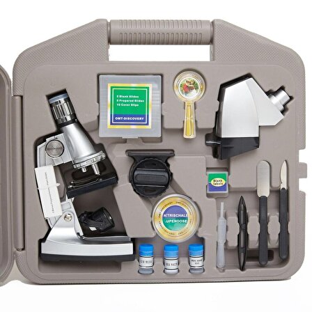 Nikula 50X-100X-200X-400X-600-1200X  Çocuklariçin Eğitici  Projektörlü Mikroskop Seti