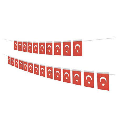 400 Adet Ipli Mini Türk Bayrağı 8 cm X 13 cm