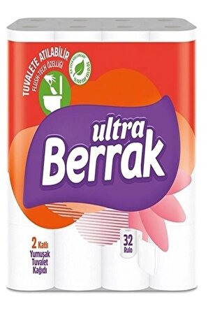 BERRAK Ultra 2 Katlı Tuvalet Kağıdı 32 Rulo