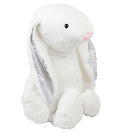 Uzun Kulaklı Tavşan Peluş 45 Cm İlk Arkadaşım Halley Oyuncak Beyaz Renk Halley