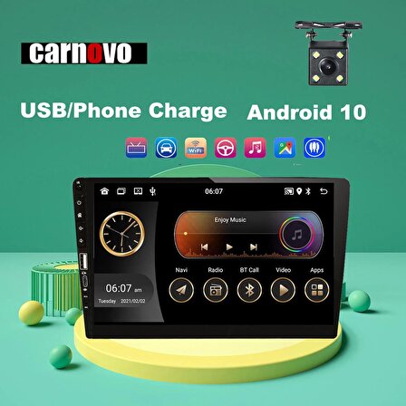 9 inç Universal Android 13 / 2+32GB /+CARPLAY ile 2Din Double Ekran Type-c+usb Slim ince Kasa