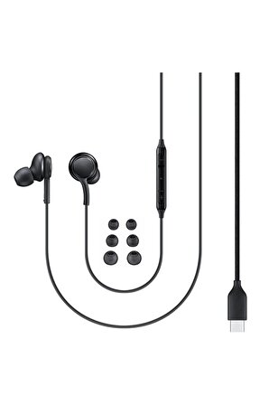 Huawei Mate 50 Pro Uyumlu Mikrofonlu Kulakiçi Type-c Kulaklık Siyah Renk