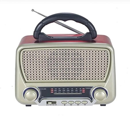 ULVİLA CM-303 Bt Nostaljik Radyo Bluetooth + Fener + Usb + Sd Card Mp3 Radyo Çalar