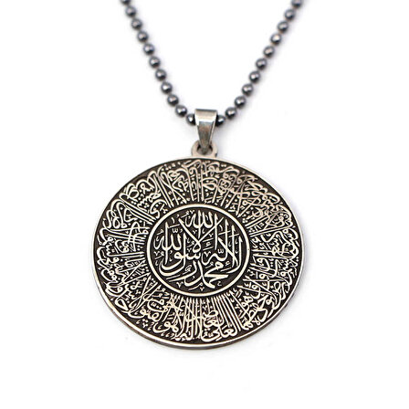 Hz Süleyman Mührü Madalyon 925 Ayar Gümüş Kolye