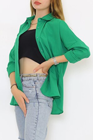 Kadın Salaş Gömlek Yeşil1