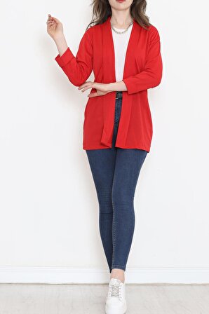 SBN Kadın Örme Krep Ceket Kırmızı