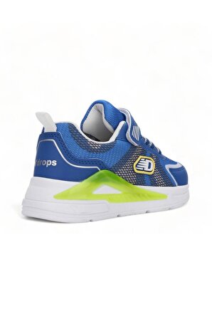 Triko Mavi Sarı Cırtlı Erkek Çocuk Spor Ayakkabı