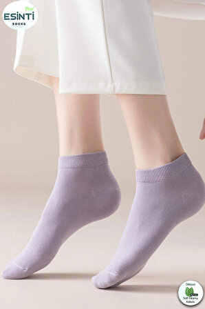 Kadın Çorap Kısa Çorap Beyaz Bambu Renkli Çorap Yazlık Patik Kokulu Çorap 6 Adet
