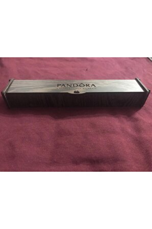 Pandora Tarz, Charm Uyumlu Kalp Klips, Yılan Bileklik , Ahşap Kutu Içerisinde