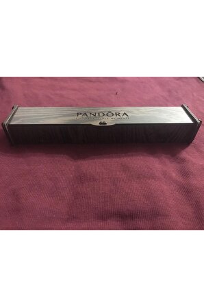 Pandora Tarz, Charm Uyumlu, Taç Klips Yılan Bileklik, Ahşap Kutu Içerisinde