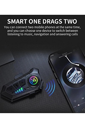 Vothoon Y10 Kask Kulaklık Bluetooth Motosiklet Kulaklık 5,3 Bluetooth Intercom Motorsiklet Kulaklık