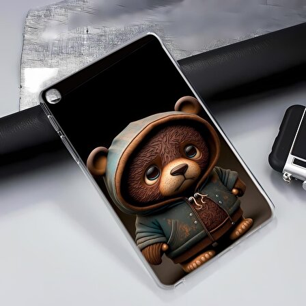 Galaxy Tab A8 10.5 X200 x205 x207 Kılıf Yapayzeka 17 Ayı Bear Teddy Tablet Kılıfı