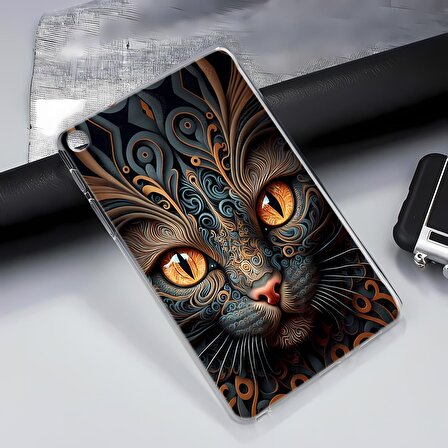 Galaxy Tab A8 10.5 X200 x205 x207 Kılıf Yapayzeka 26 Mythological Cat Mitoloji Tablet Kılıfı