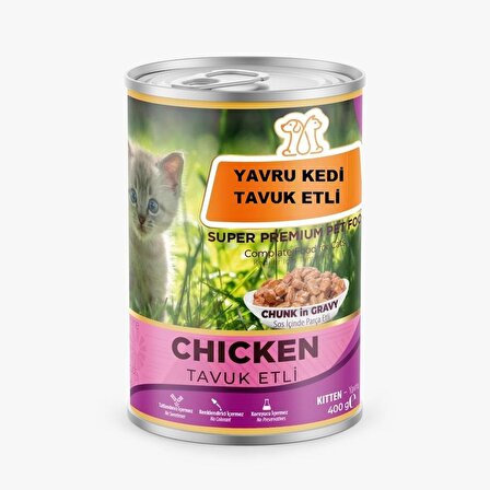 Hayal Sepeti Yavru Kedi Konservesi tavuk etli  Sulu Parçalı - 400 Gr