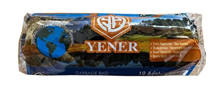 Yener Endüstriyel Jumbo Çöp Torbası Poşeti - 2 Kat - Siyah - 400 Gr. - 80x110 Cm. -10 Adetlik 5 Rulo