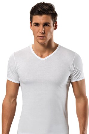 Yıldız Modal V Yaka Erkek T-shirt yildiz150