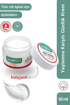 Kolajen + Peptit Kırışıklık Karşıtı Anti-Aging Etkili Günlük Bakım Kremi 50 ml