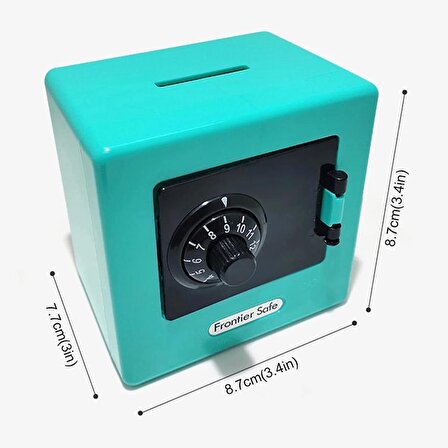 Yeşil Retro Atm Safe Box Dönen Şifreli Mini Banka Para Kutusu Tasarruf Kumbara