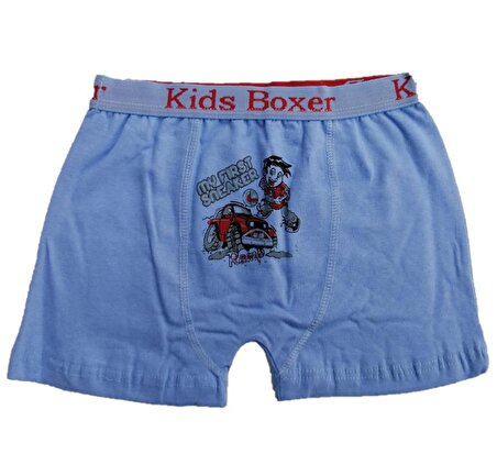 6 lı Paket Sedef Yıldız Erkek Çocuk Likralı Boxer