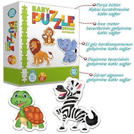 Circle Toys Hayvanlar 28 Parça Çocuk Puzzle