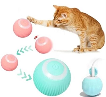 Otomatik Yuvarlanan Kedi Oyun Topu