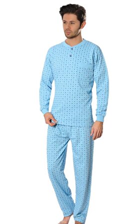 Aysu 2060 Erkek Uzun Kol Pijama Takımı Penye Pijama Takımı