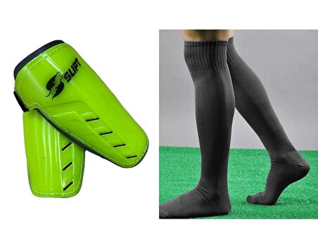 Çift Cırtlı 2 Adet Futbol Tekmeliği  + 2 adet Futbolcu Tozluk Futbol Maç Set Çorap ve Tekmelik