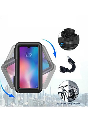 Suporte Motosiklet Telefon Tutucu Kapalı Model ( 4,7 - 6,8 Inches ) Ayna Bağlantı