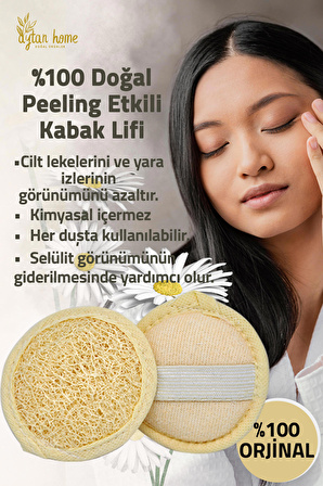 Doğal Kabak Lifi, Yüz Peelingi, Yüz ve Vücut Kesesi