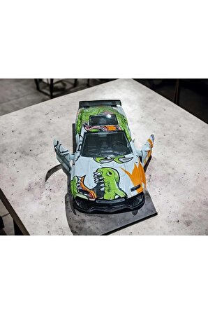 Metal Açılır Kapılı Çek Bırak 12 cm Spor Oyuncak Araba Yarış Arabası Desenli Ralli