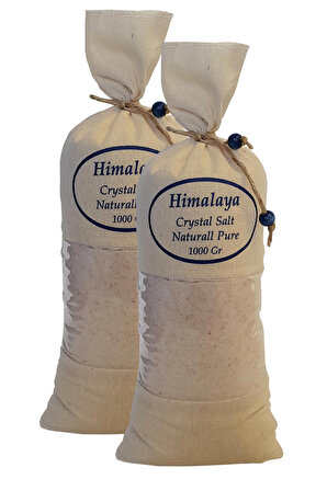 Himalaya Tuzu 2 Kg. Bez Torbada (1kg.x2ad.) İnce Çekim Açık Pembe Renk Himalaya Orijinal Tuz