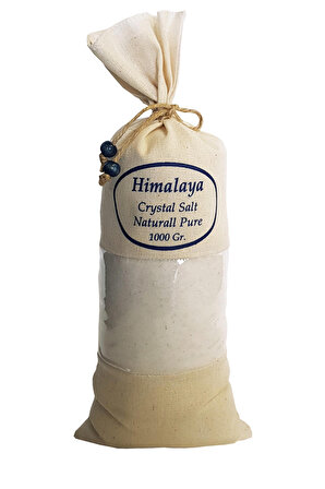 Himalaya Tuzu 1 Kg. Bez Torbada İnce Çekim Beyaz Renk Yemeklik Himalaya Orijinal Tuz