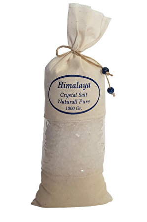 Himalaya Tuzu 1 Kg. Bez Torbada İri Taneli Beyaz Renk Himalaya Orijinal Tuz