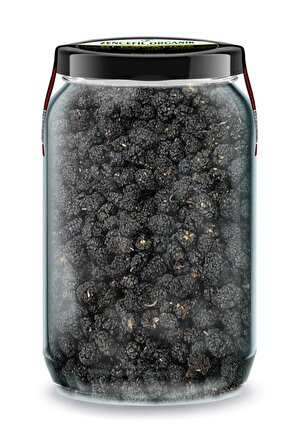 Siyah Dut Kurusu Bi Kavanoz 660 cc. Cam Kavanozda Katkısız Kurutulmuş Karadut Dried Black Mulberry